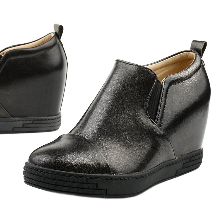 Botas de cunha preta TL-12 preto 1