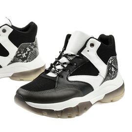 Tênis Black Barettos slip-on branco preto 1