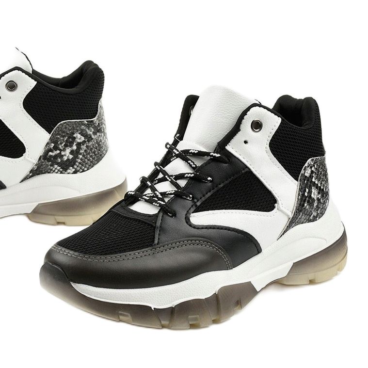 Tênis Black Barettos slip-on branco preto 1