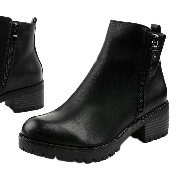 Botas Melba com isolamento achatado preto 1 Botas Melba com isolamento achatado preto 1
