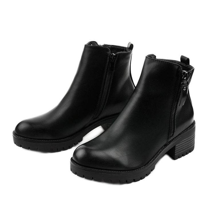 Botas Melba com isolamento achatado preto 2 Botas Melba com isolamento achatado preto 2