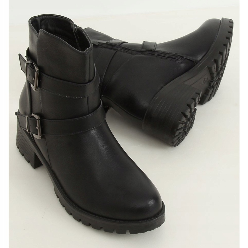 Botas pretas femininas pretas ZX2802 pretas preto 1