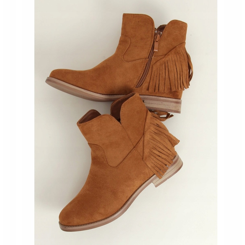 Botas no estilo boho camel 1515 Camel marrom 1