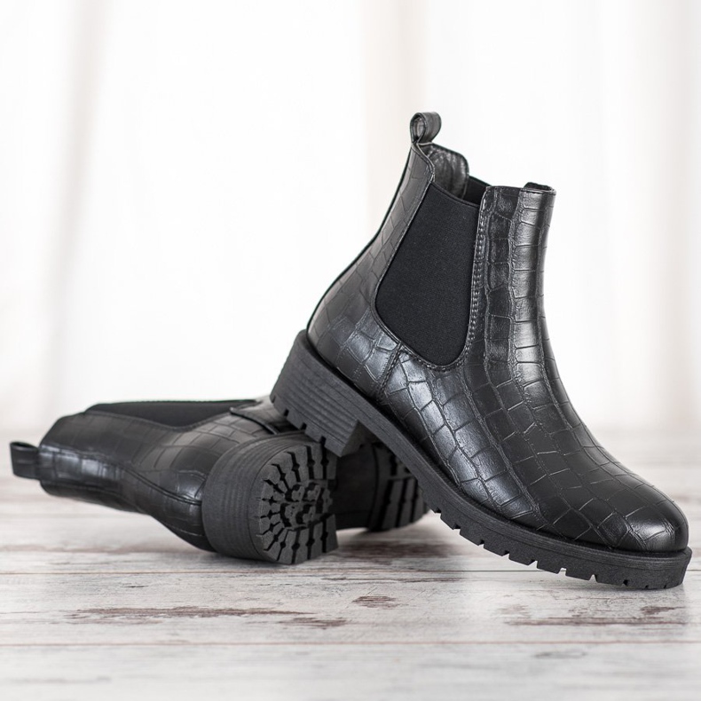 Bella Paris Botas Chelsea Slip-on preto 1