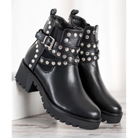 Seastar Botas de rock com jatos preto 2 Seastar Botas de rock com jatos preto 2