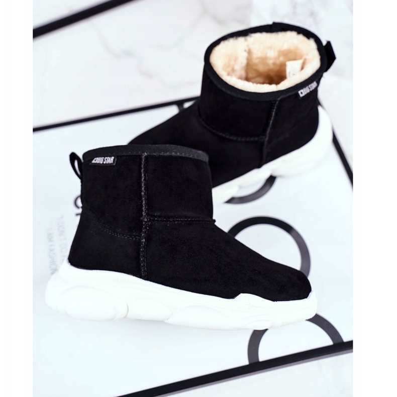 Botas de neve Big Star para crianças cinza escuro GG374085 preto multicolorido 1