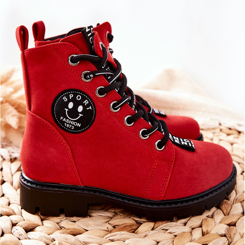 Vinceza Botas infantis Workery Red Mini Aspen vermelho 2