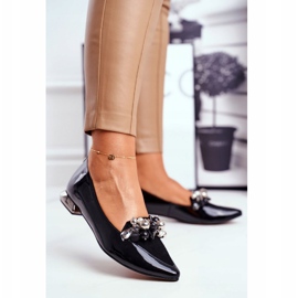 Bailarinas femininas Laura Messi Couro Preto 2157 1