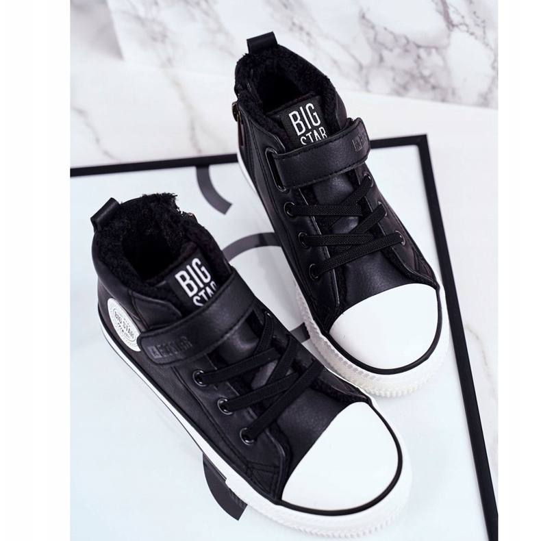 Tênis infantil Big Star Warm Black GG374035 preto 1