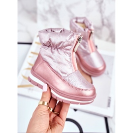 WEESTEP Botas de neve infantis aquecidas com bolhas de lã rosa 1 WEESTEP Botas de neve infantis aquecidas com bolhas de lã rosa 1
