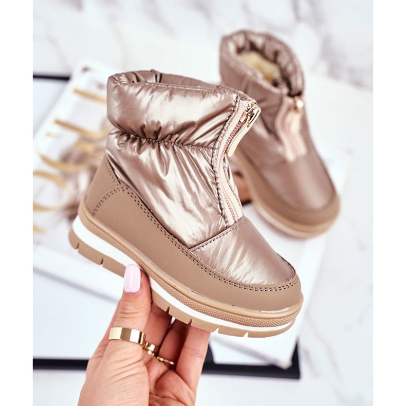 WEESTEP Botas de lã para crianças para neve quente e bolhas douradas dourado 2