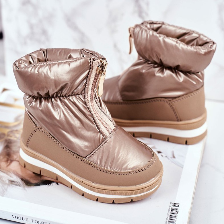 WEESTEP Botas de lã para crianças para neve quente e bolhas douradas dourado 1
