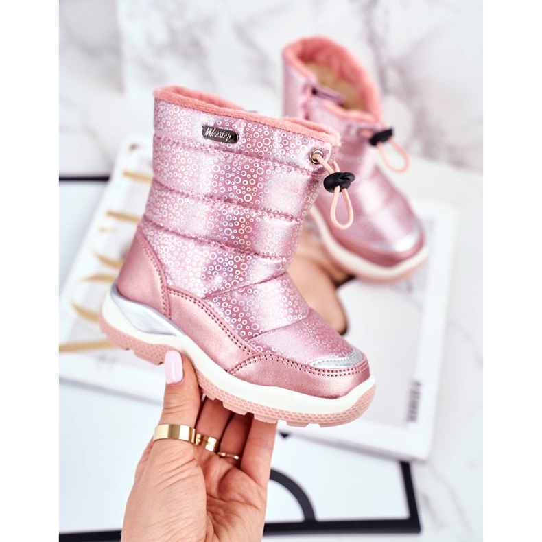 WEESTEP Botas de neve infantis aquecidas com lã rosa felini 2