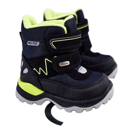 WEESTEP Botas de neve infantis aquecidas com lã azul marinho 1