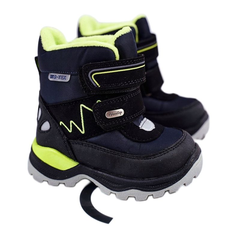 WEESTEP Botas de neve infantis aquecidas com lã azul marinho azul-marinho 1