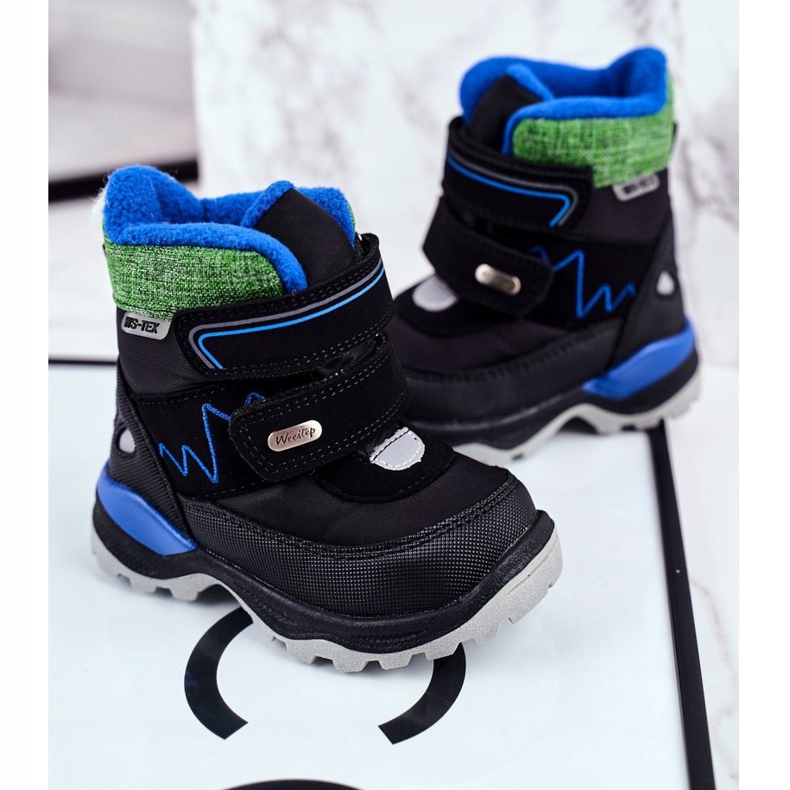 WEESTEP Botas de lã quente para neve infantil booom preto 2
