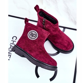 Apawwa Botas aquecidas infantis Burgundy Alvin vermelho 1