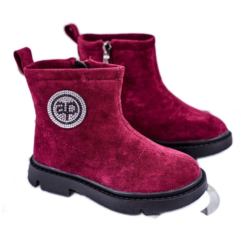 Apawwa Botas aquecidas infantis Burgundy Alvin vermelho 2