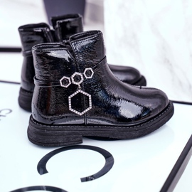 Apawwa Botas infantis lacadas preto fami ['preto'] 1