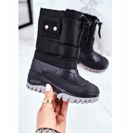 Apawwa Botas de neve com isolamento de pele para crianças, preto quente inverno 1