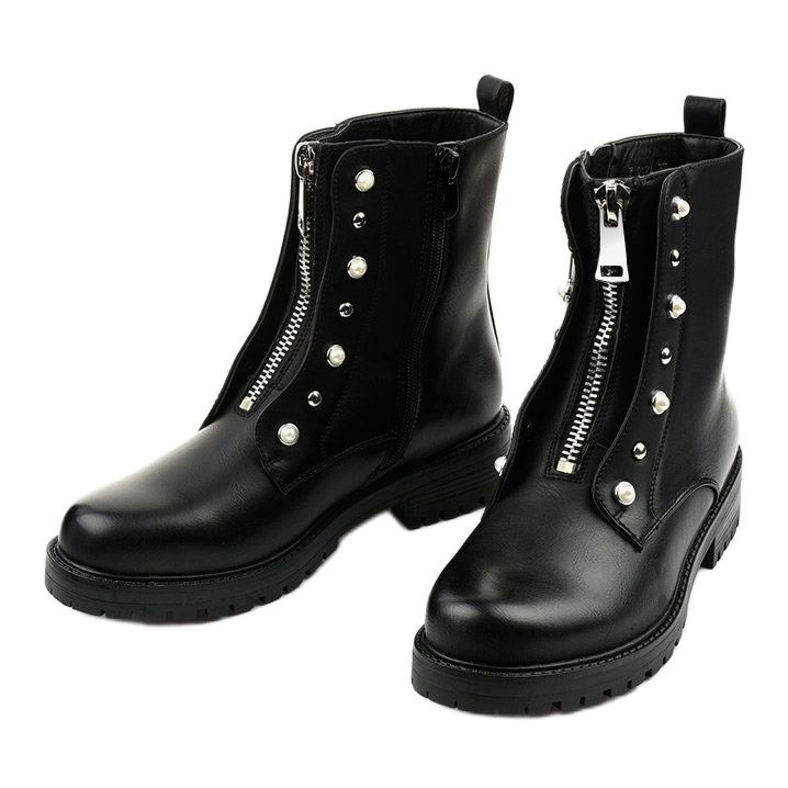 Botas de cano altas femininas pretas com zíper Isadora preto 2 Botas de cano altas femininas pretas com zíper Isadora preto 2