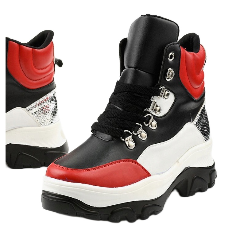 Tênis colorido Red Neamelira preto vermelho 1