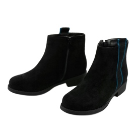 Botas pretas rasas Botas isoladas Thelsys preto azul 2 Botas pretas rasas Botas isoladas Thelsys preto azul 2