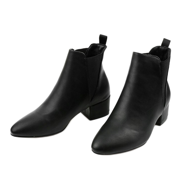 Botins pretos com elástico Lucency 2
