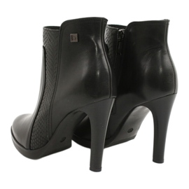 Botas femininas de couro Arka 7245 preto 2