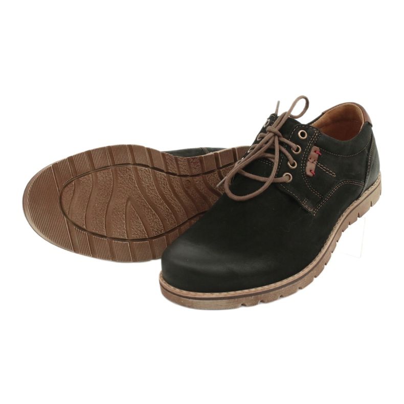 Sapatos masculinos Riko 761 casuais com cadarço, pretos 3