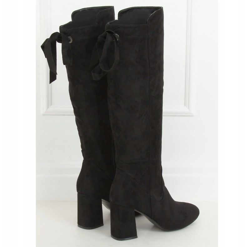 Botas pretas de salto alto J19-65 pretas preto 1