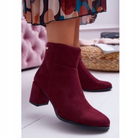 Botas femininas de salto alto Sergio Leone Burgundy BT522 vermelho 1