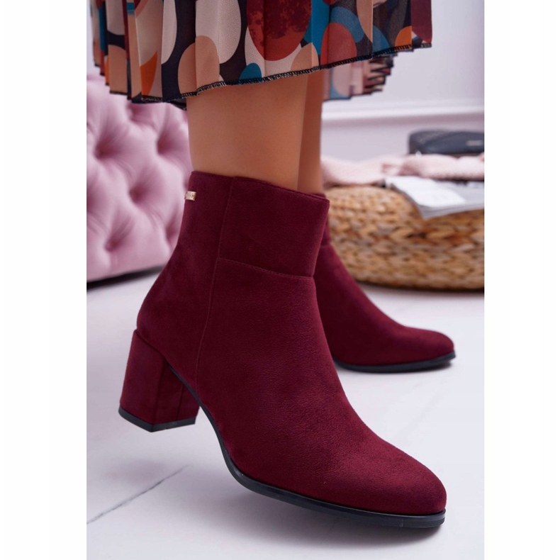 Botas femininas de salto alto Sergio Leone Burgundy BT522 vermelho 1