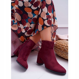 Botas femininas de salto alto Sergio Leone Burgundy BT522 vermelho 2