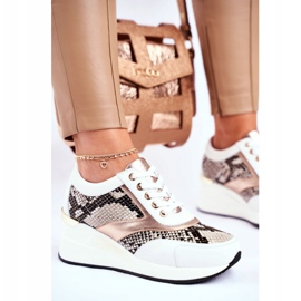 GOE Calçados esportivos femininos, tênis, couro branco GG2N3045 multicolorido 1