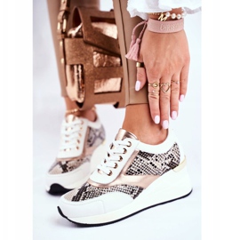 GOE Calçados esportivos femininos, tênis, couro branco GG2N3045 multicolorido 2