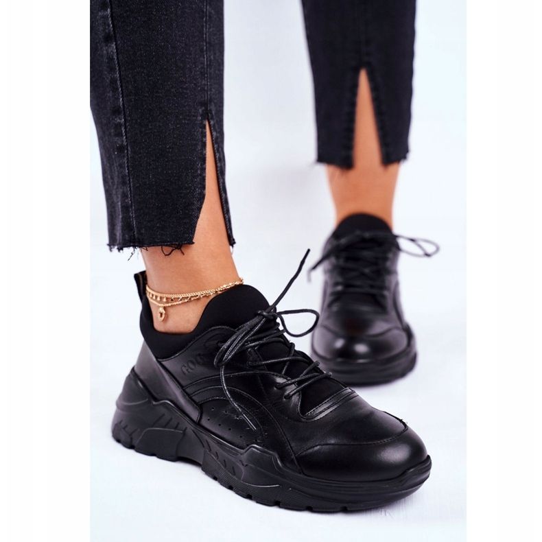 Tênis feminino goe couro preto GG2N3041 1