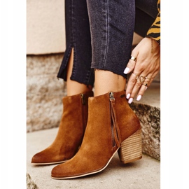 Botas femininas de salto alto Big Star Camel GG274364 marrom multicolorido 1