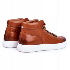 Tênis de couro masculino GOE marrom GG1N3011 2