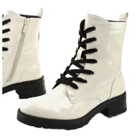 Botas lacadas brancas da Slider branco 1