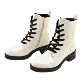 Botas lacadas brancas da Slider branco 2
