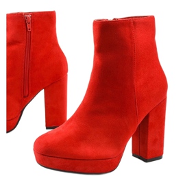 Botins de camurça vermelha no poste Skye vermelho 1 Botins de camurça vermelha no poste Skye vermelho 1