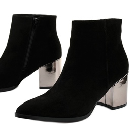 BM Botins pretos feitos de camurça ecológica Astihusa 1