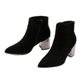 BM Botins pretos feitos de camurça ecológica Astihusa 2