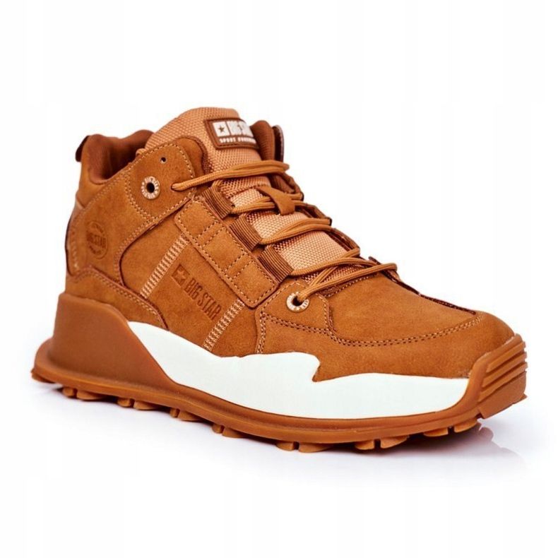 Sapatas esportivas masculinas Big Star Camel GG174415 castanho multicolorido 1