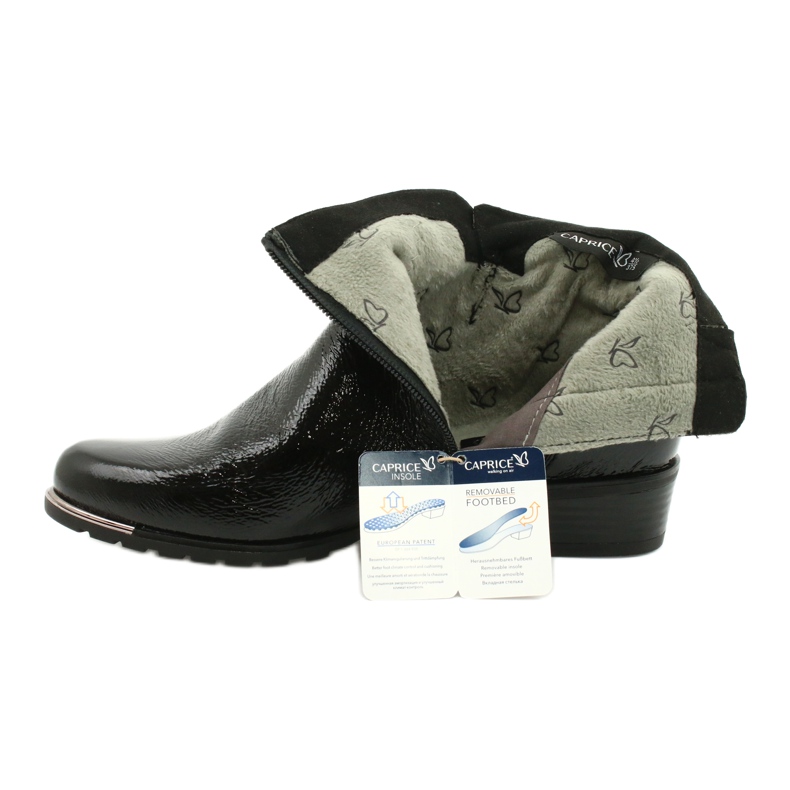 Botas Caprice Feminino Lacadas 25309-25 preto 7