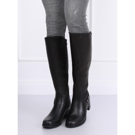 Botas pretas CH1961 pretas de salto alto preto 2