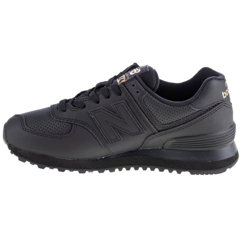 Sapatos New Balance W WL574HNQ preto dourado 1