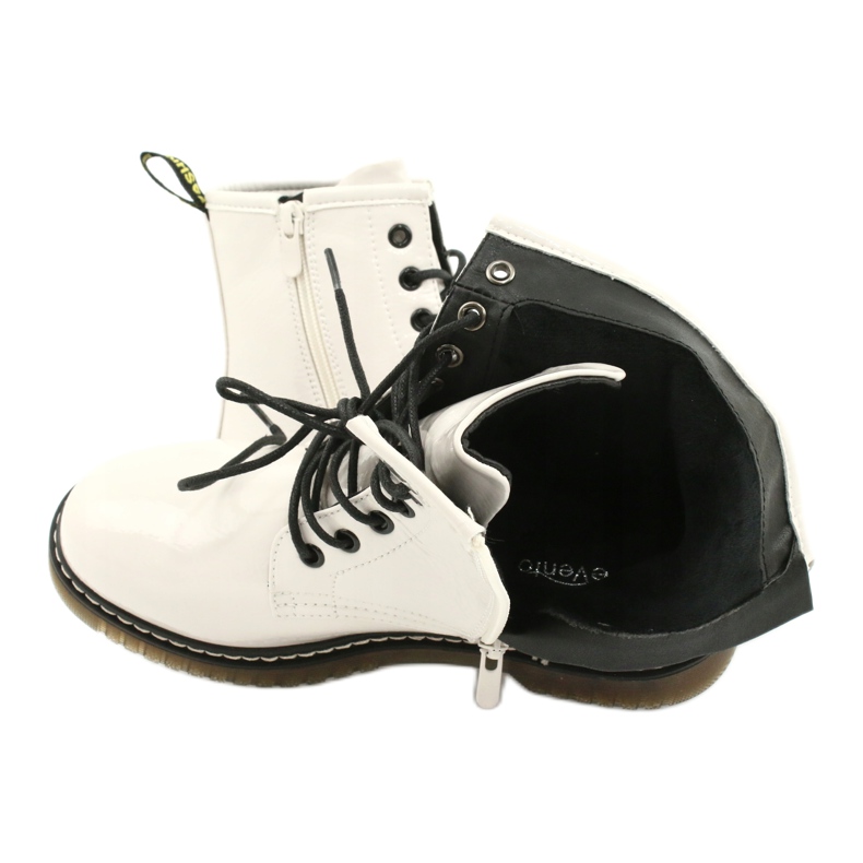 Evento Botas femininas, botas brancas envernizadas 20BT35-3001 branco 7