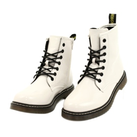 Evento Botas femininas, botas brancas envernizadas 20BT35-3001 branco 5